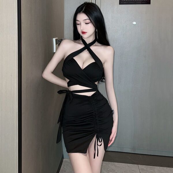 Black dress dance outfit