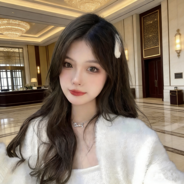 White plush thick coat