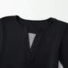 V-neck Layered Front Button Tops