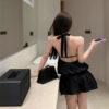 Summer backless halter dress