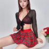 O1CN01rpkvIC1lpb9OHTPc9_!!2218582794868-0-cib Sexy lingerie, three-point strap bra, short skirt